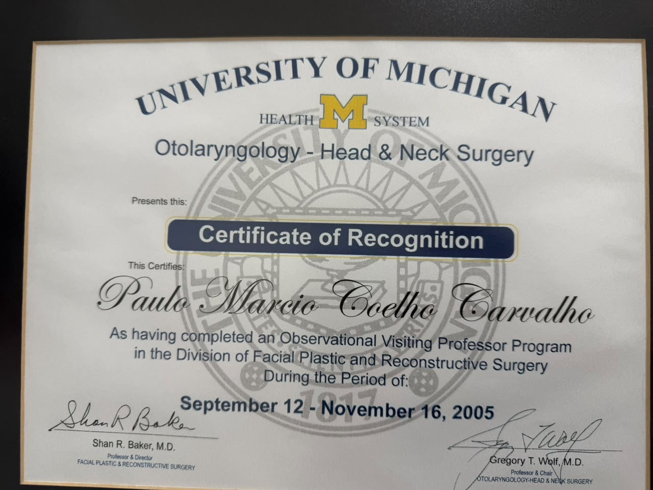 Certificado da University of Michigan